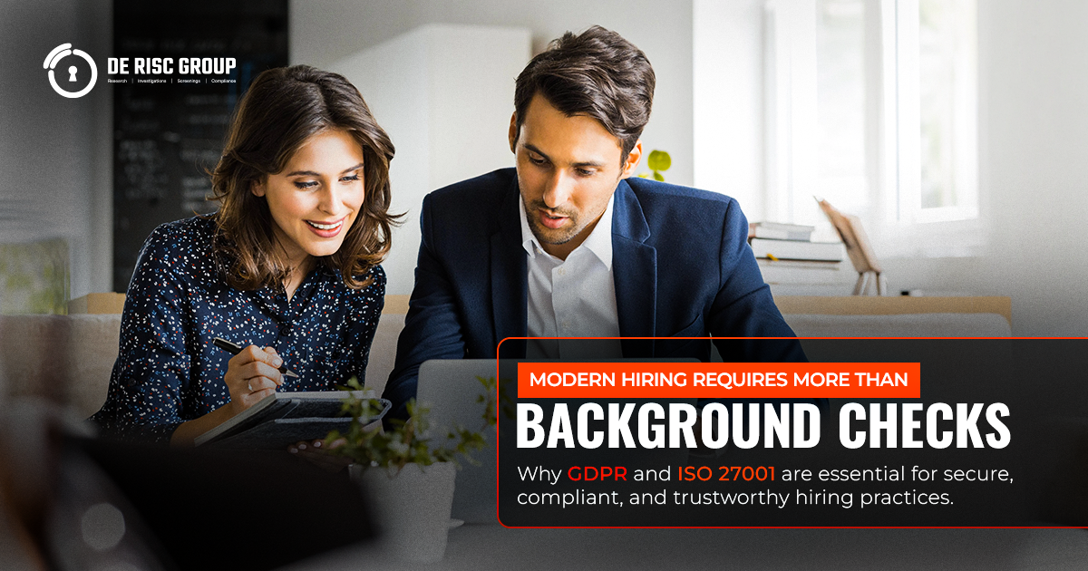 Modern Hiring Requires More Than Background Checks: Why GDPR and ISO 27001 Matter